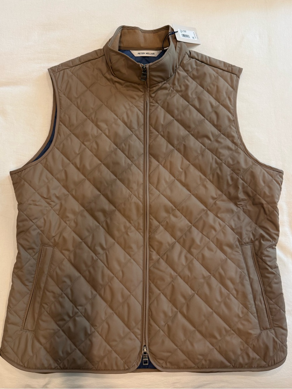 Peter Millar Quilted Brown/Tan Vest